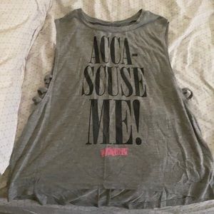 Last chance! Grey Pitch Perfect Tank Top with Cut Out Detail Size Medium